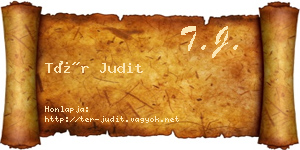 Tér Judit névjegykártya